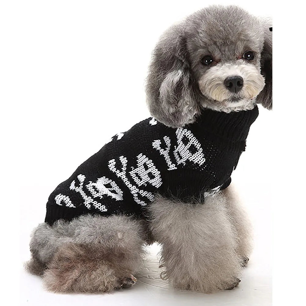 Pet Dog Skull Patten Design Sweater