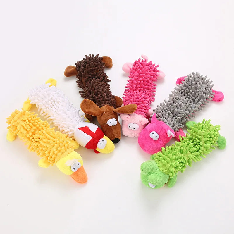 Pet Dog Plush Toy Animal Shape with Squeaky