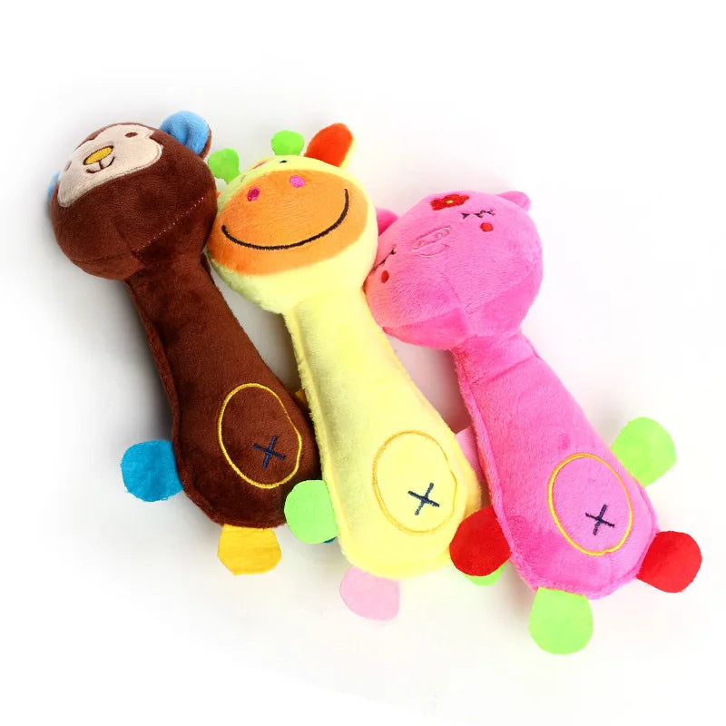 Pet Dog Plush Toy Animal Shape with Squeaky