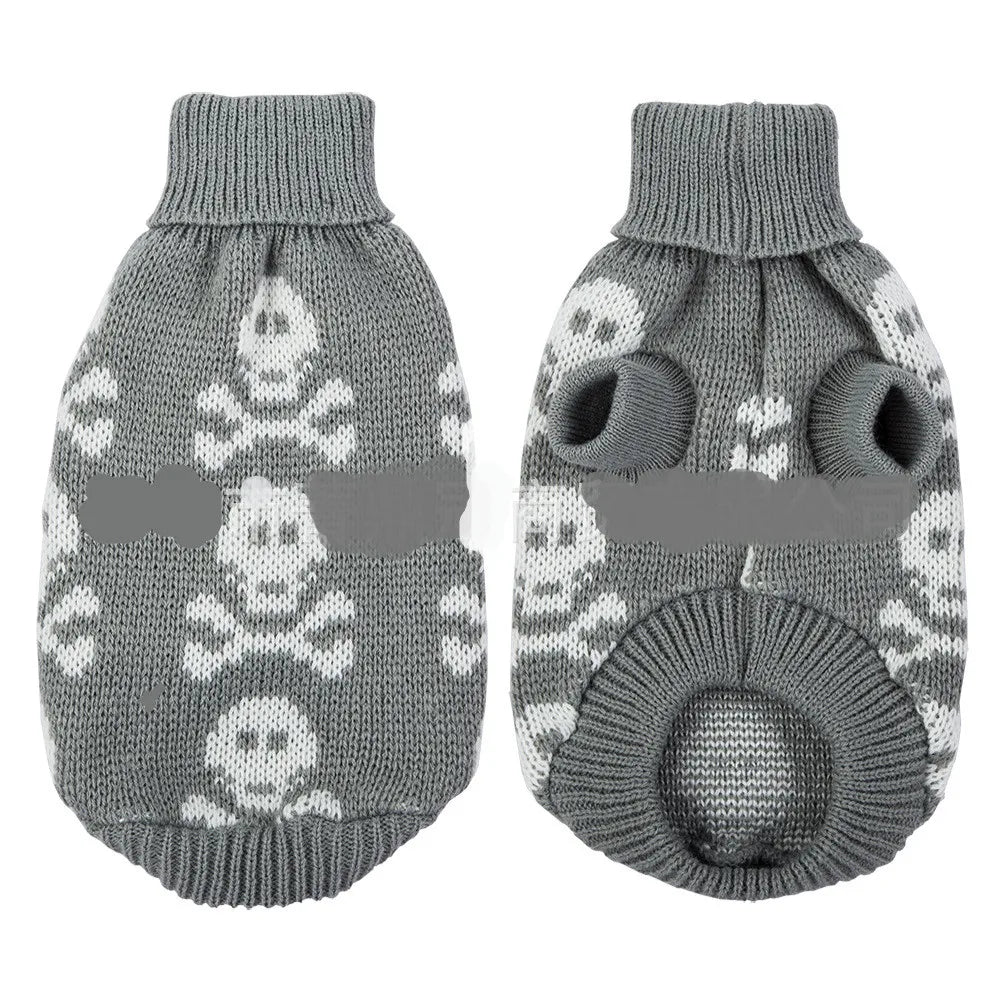 Pet Dog Skull Patten Design Sweater