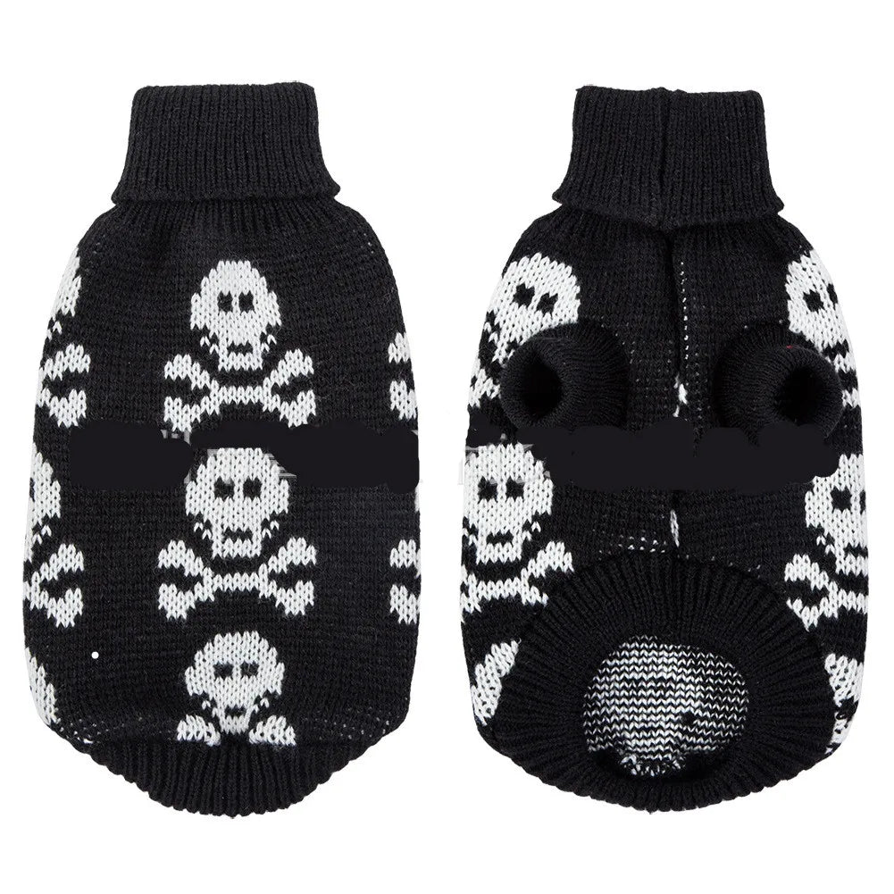 Pet Dog Skull Patten Design Sweater