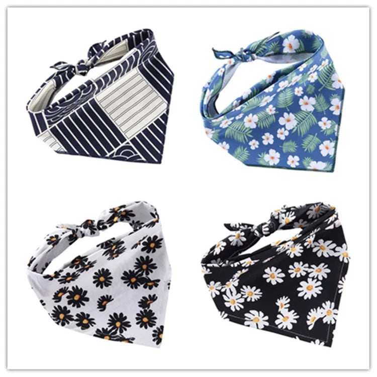 Cute Print Bandana with Collar