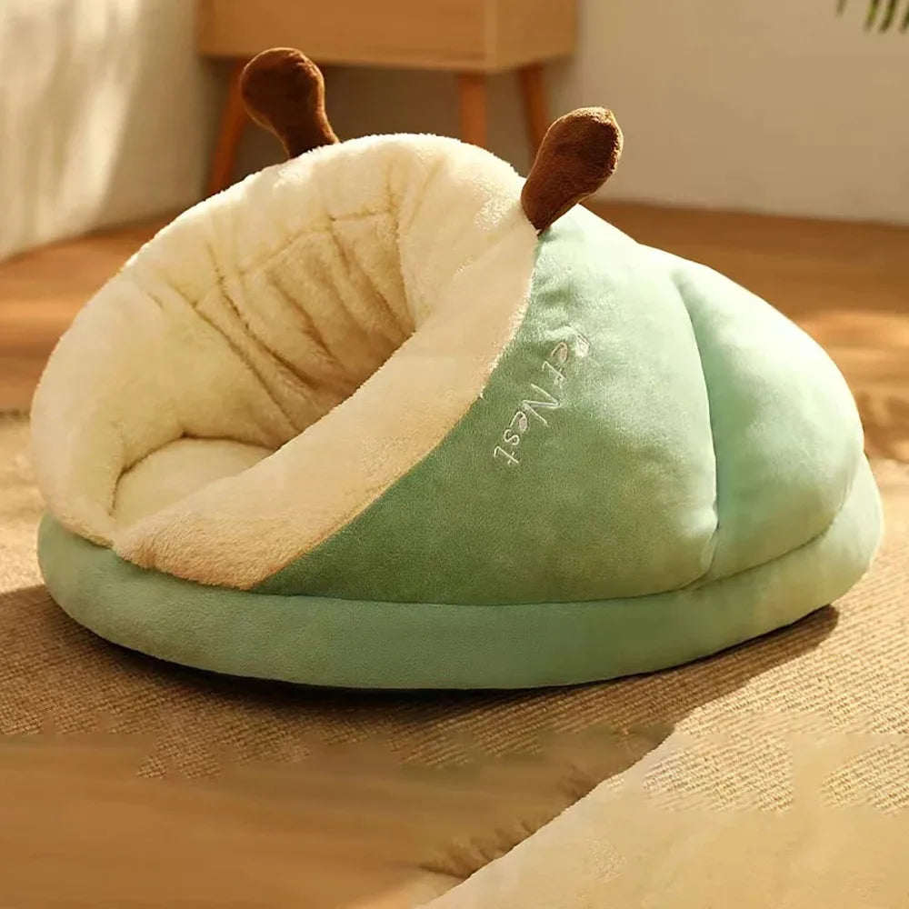 Cozy Slipper-Style Pet Bed Warm, Breathable, and Washable Foldable Dog House