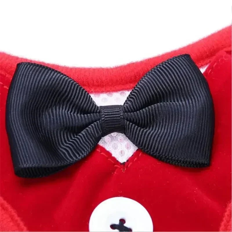 Bowtie Pet Harness Vest with Leash