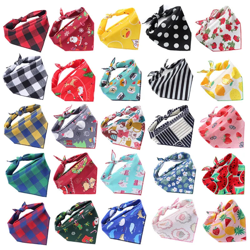 Cute Print Bandana with Collar