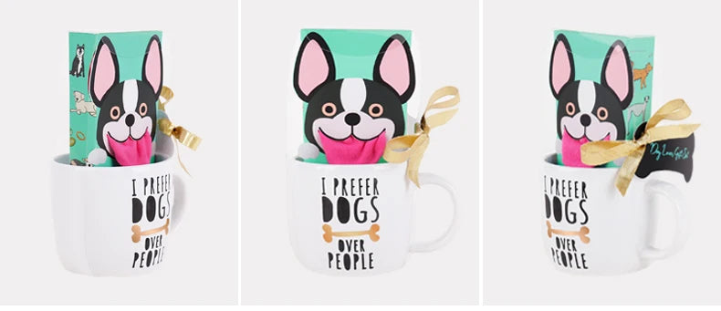 Ceramic Puppy Design Coffee Milk Cup