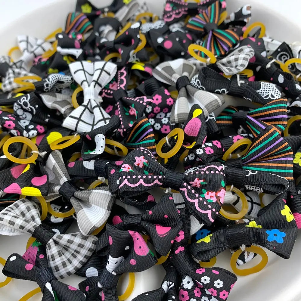 Cute Yorkie Headwear Pet Bows