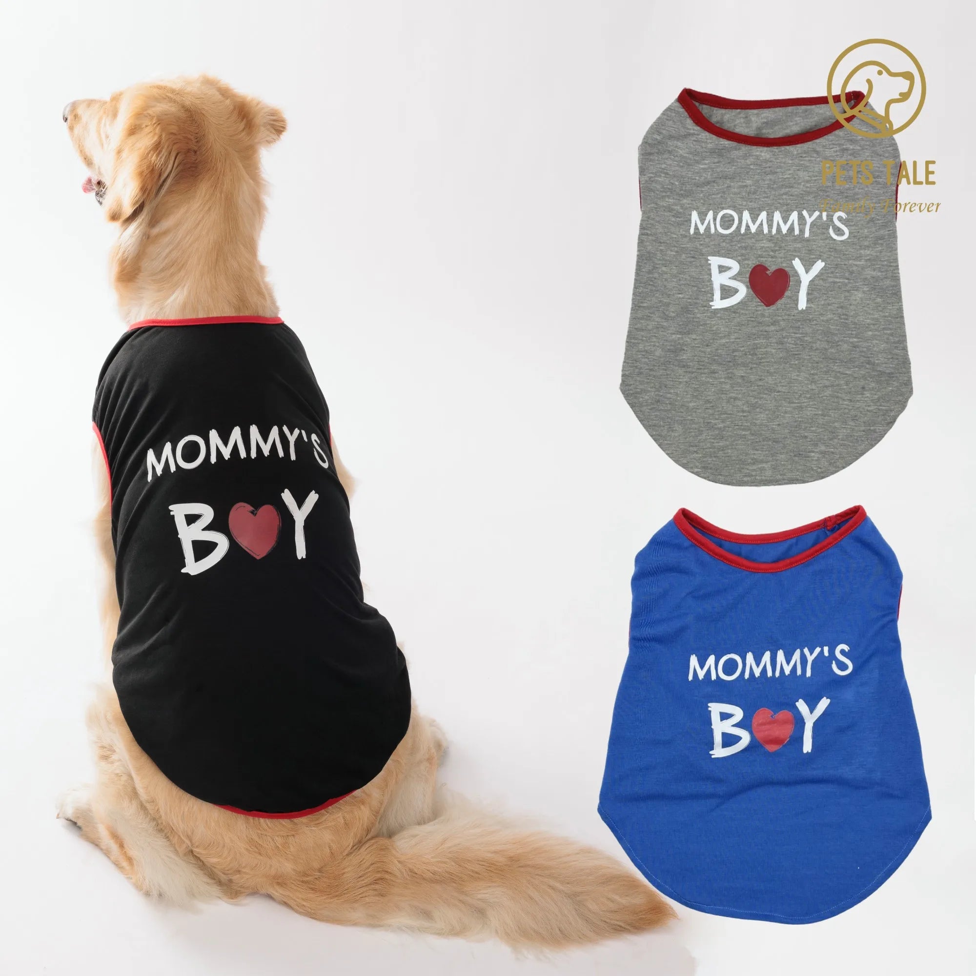 Dog T-Shirt with Cute Mommy Boy Print