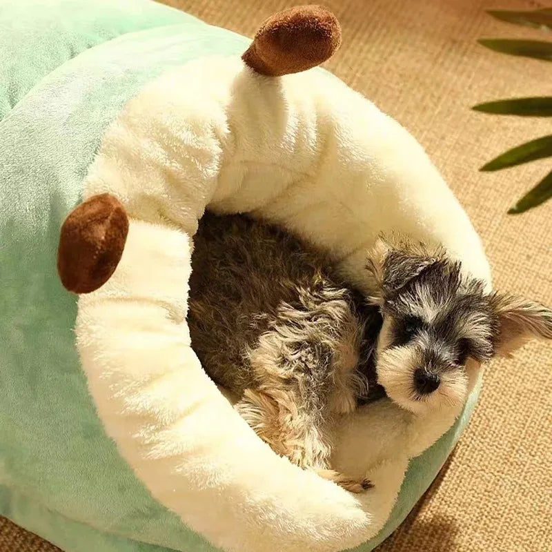 Cozy Slipper-Style Pet Bed Warm, Breathable, and Washable Foldable Dog House