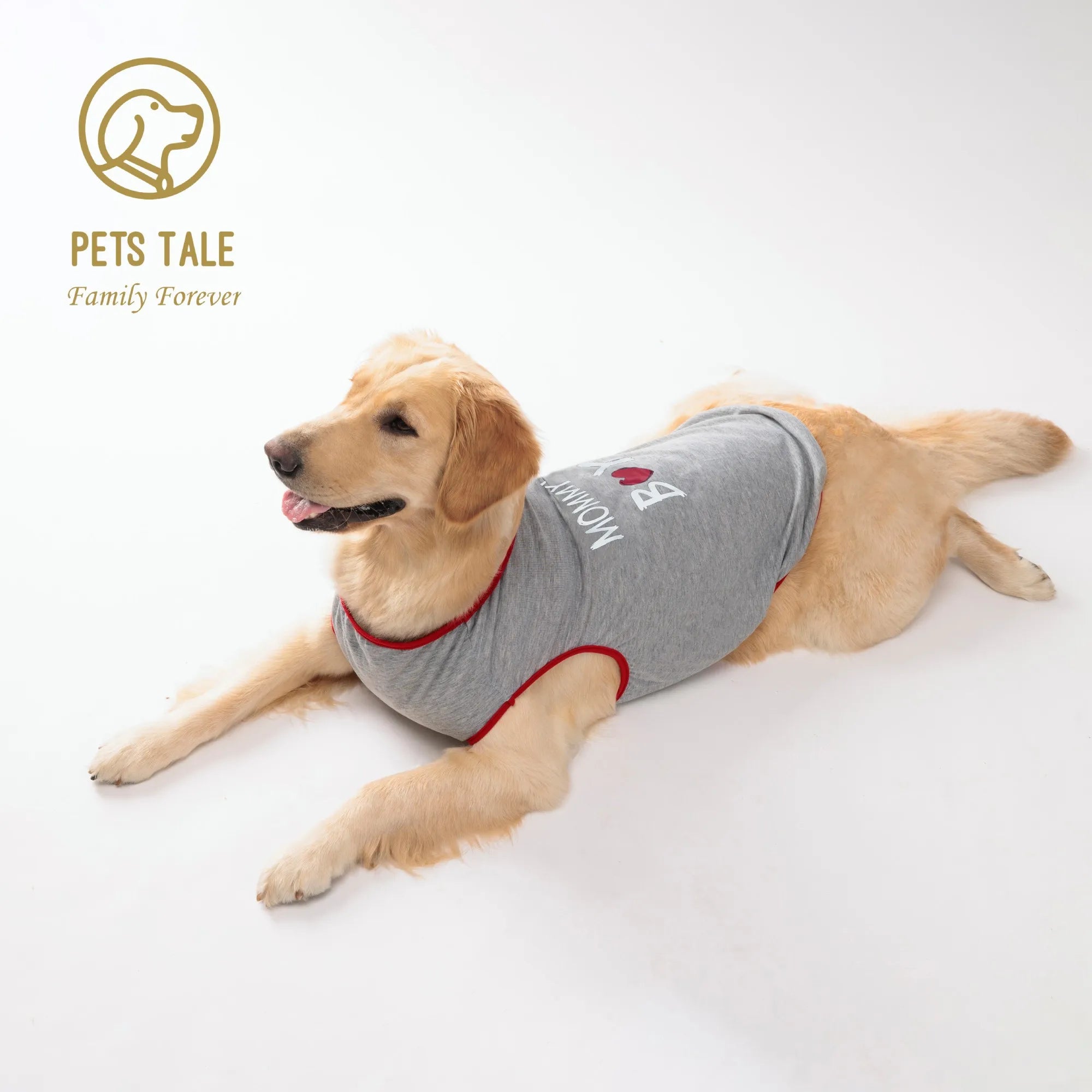 Dog T-Shirt with Cute Mommy Boy Print