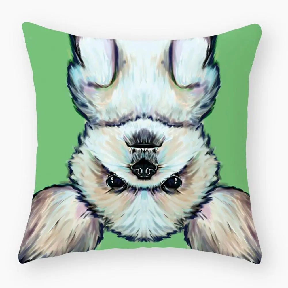 Cute Dog Yorkie Sofa Pillowcase