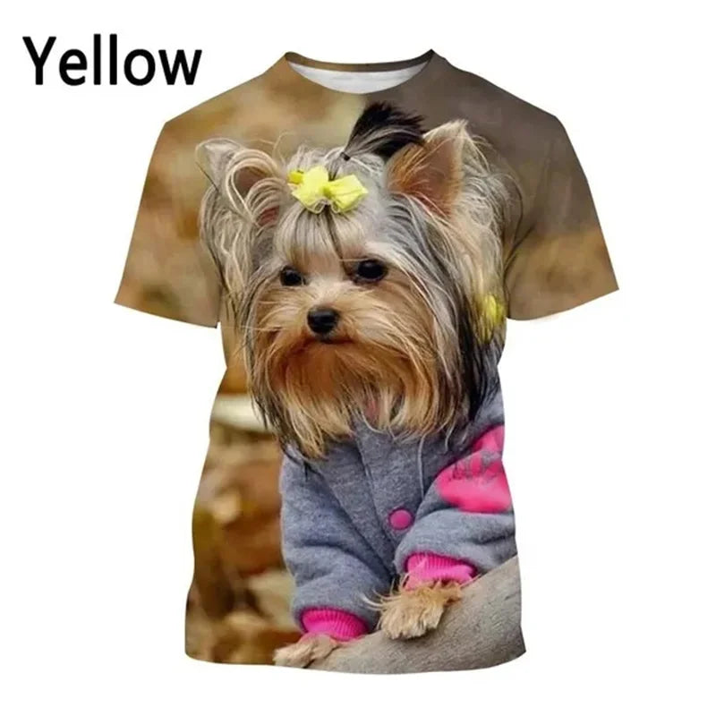 Yorkshire Terrier Dog Graphic T Shirt for Men