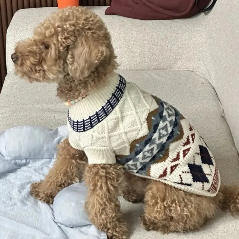 Turtleneck Knitted Winter Dog Clothes