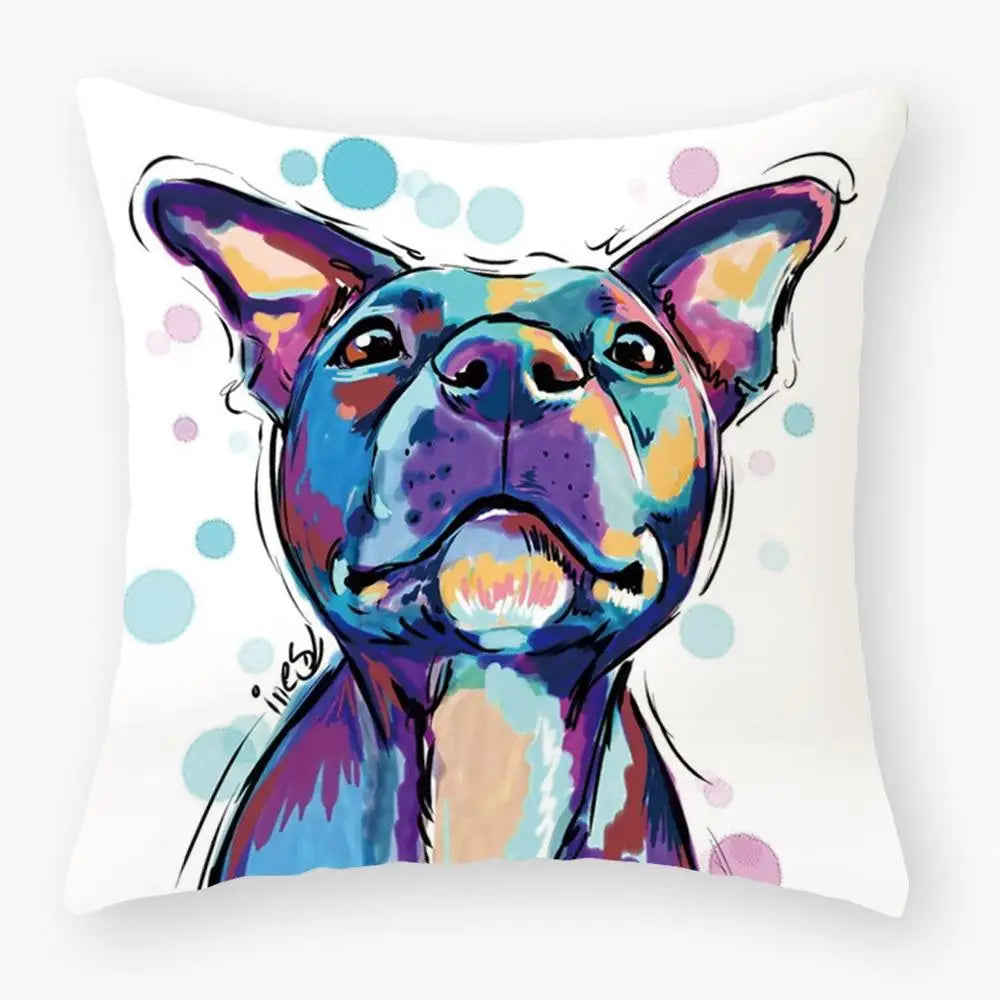 Cute Dog Yorkie Sofa Pillowcase