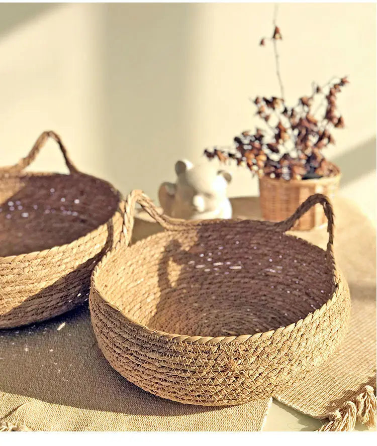 Rattan Weaving Pet Bed With Cushion