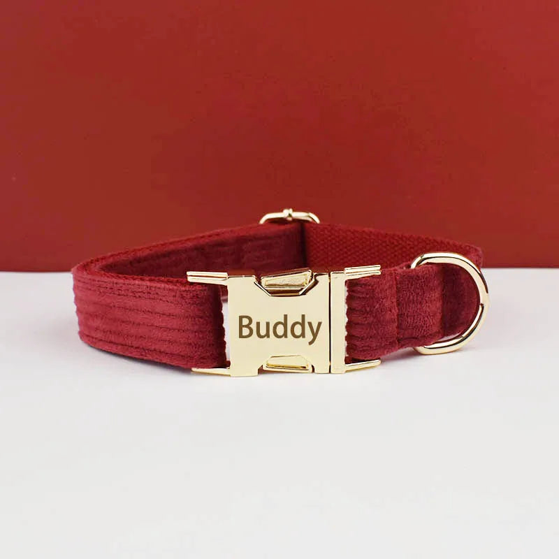 Dog Leash Corduroy Collar