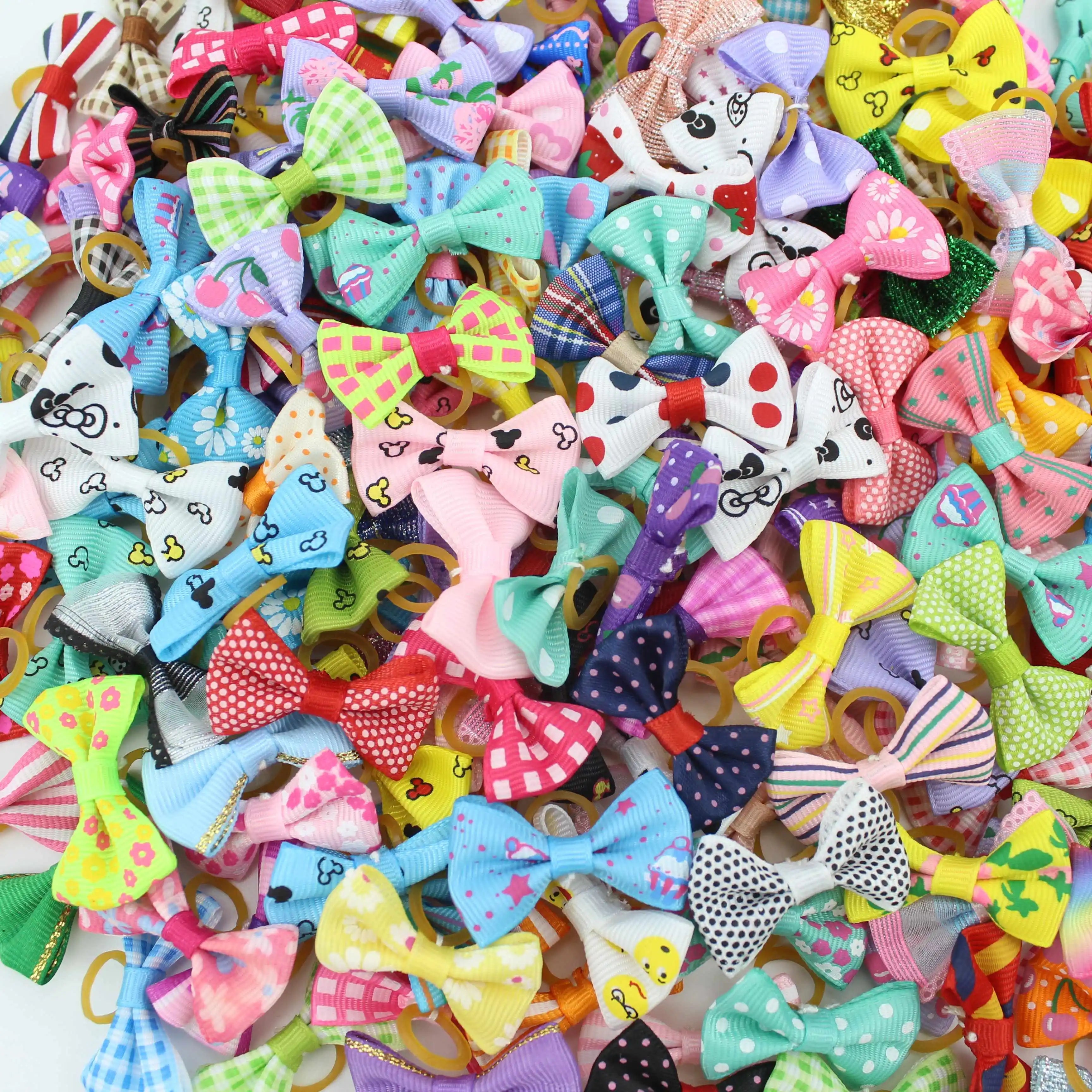 Cute Yorkie Headwear Pet Bows