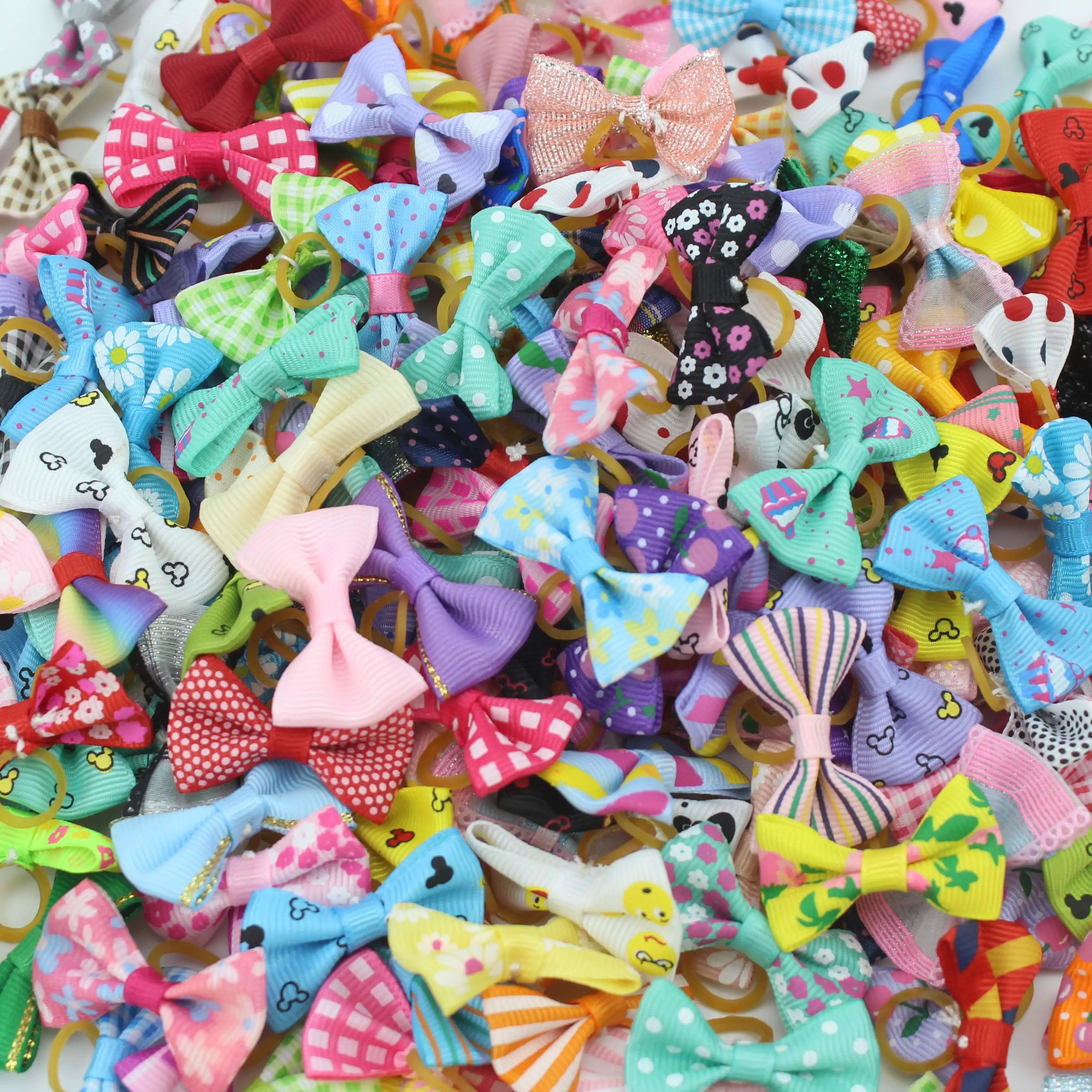 Cute Yorkie Headwear Pet Bows
