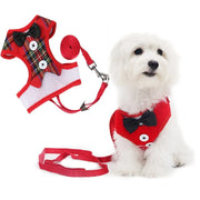 Bowtie Pet Harness Vest with Leash