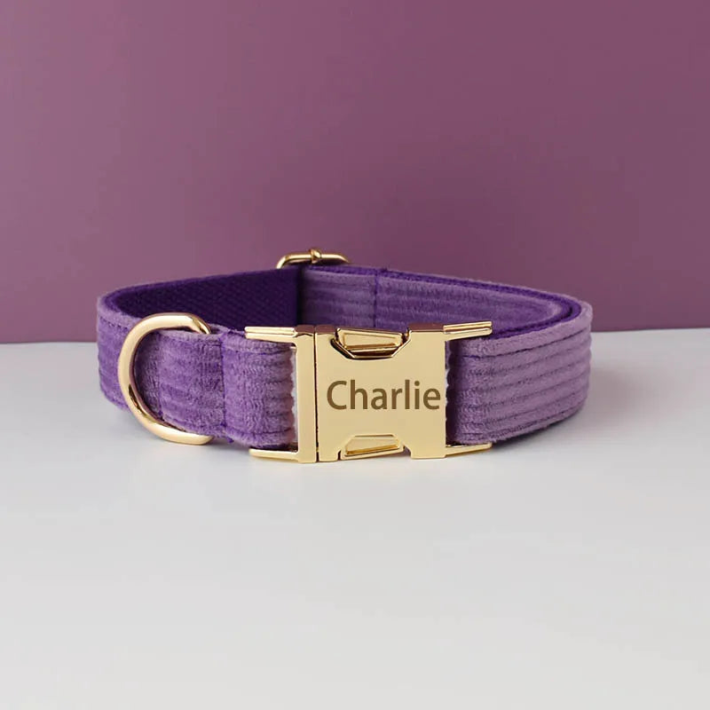 Dog Leash Corduroy Collar