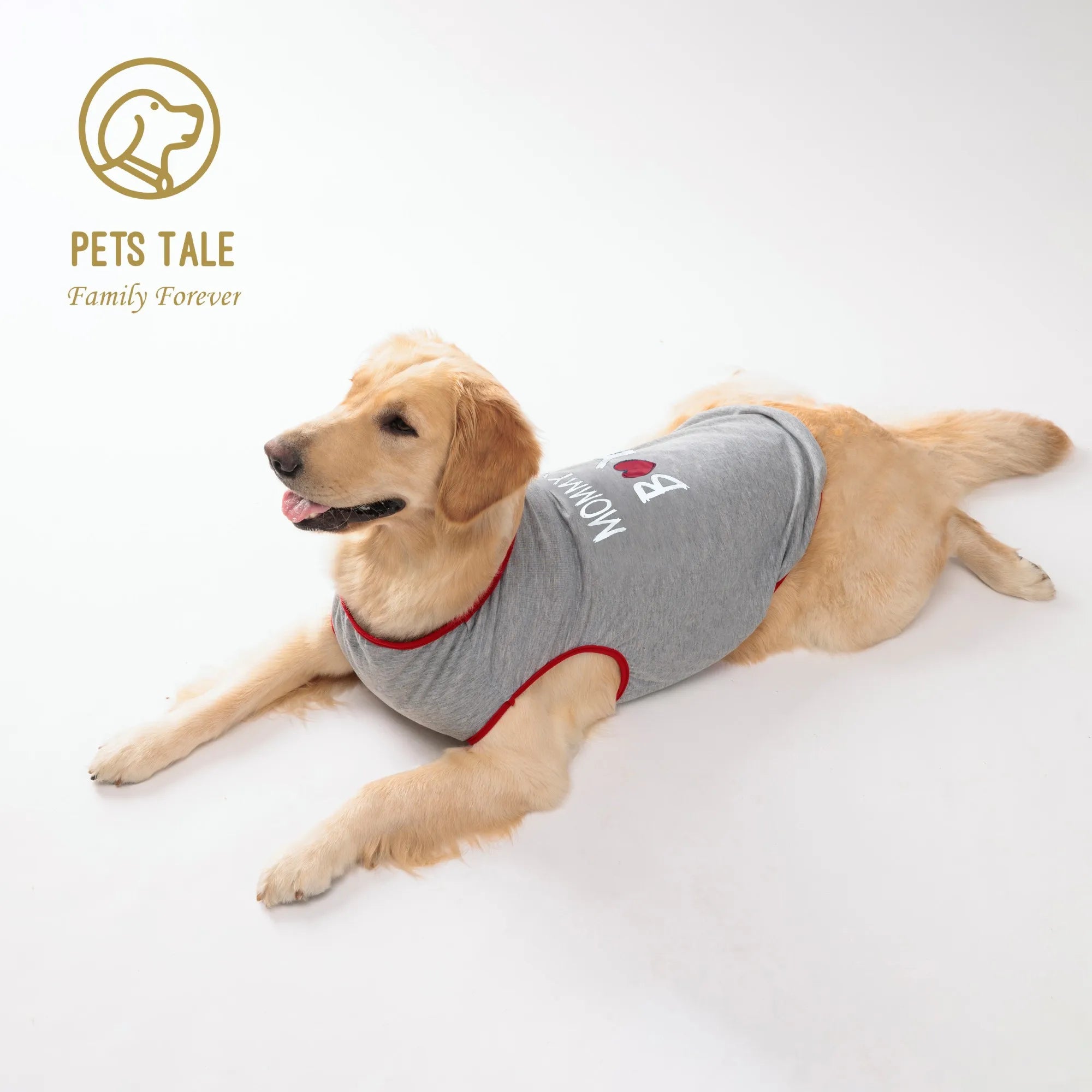 Dog T-Shirt with Cute Mommy Boy Print