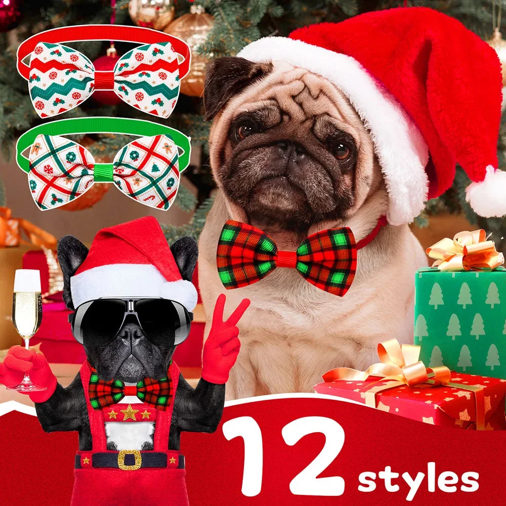 Christmas Dog Bows