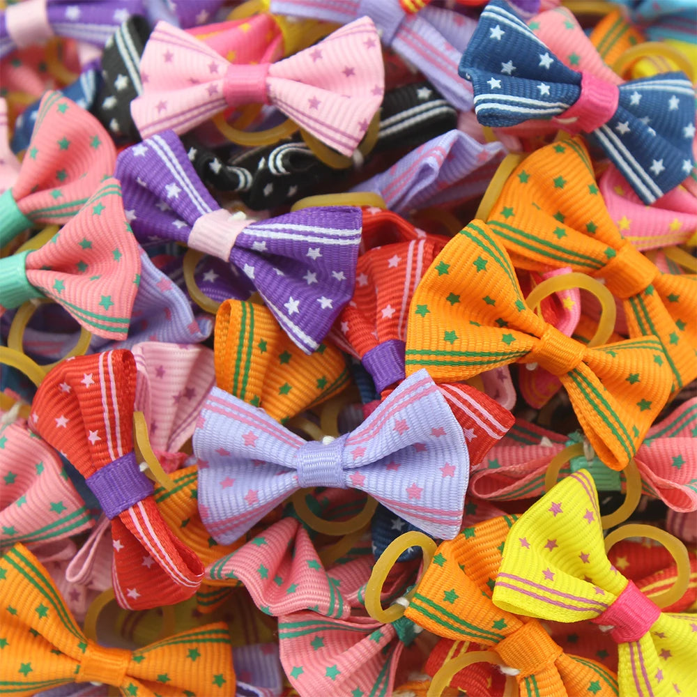 Cute Yorkie Headwear Pet Bows