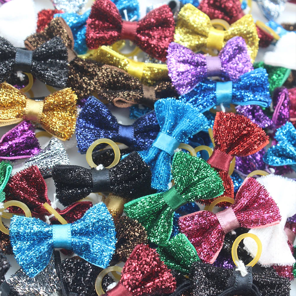 Cute Yorkie Headwear Pet Bows