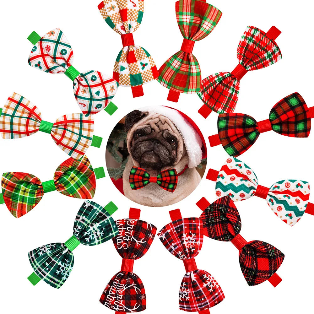 Christmas Dog Bows