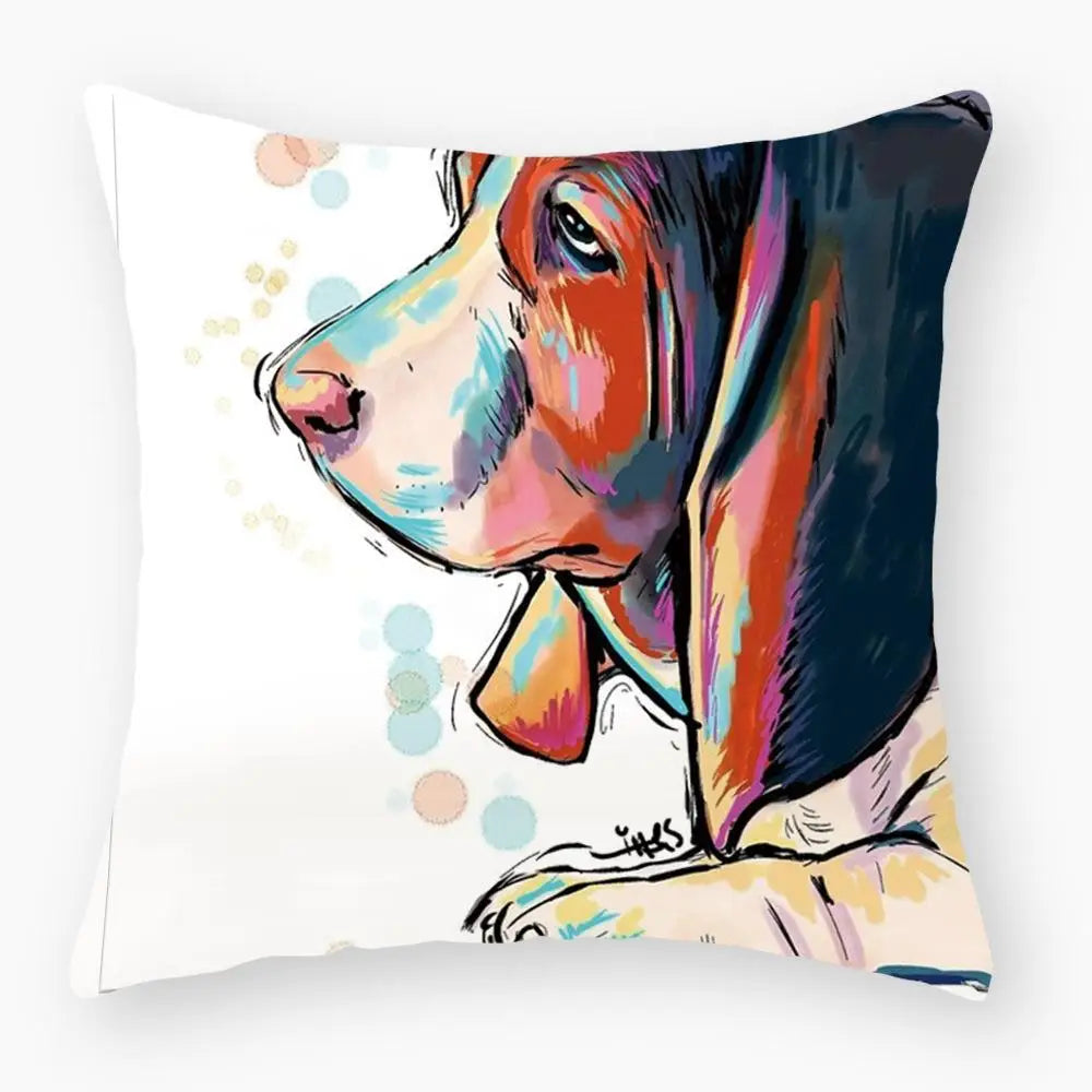 Cute Dog Yorkie Sofa Pillowcase