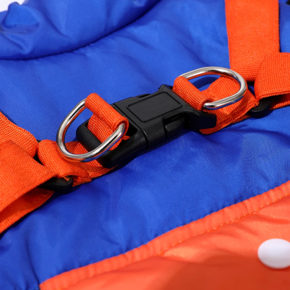 Dog Clothes Vest Jacket With Harness Pocket Zipper Windproof