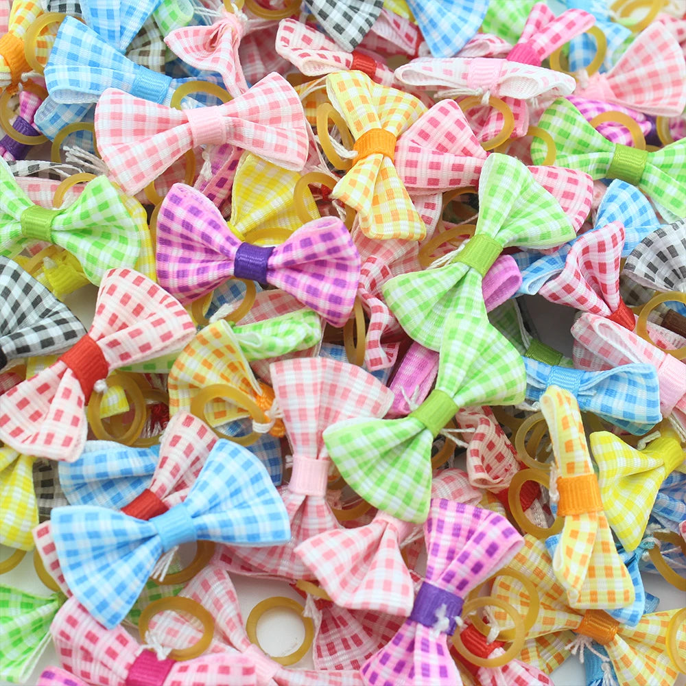 Cute Yorkie Headwear Pet Bows