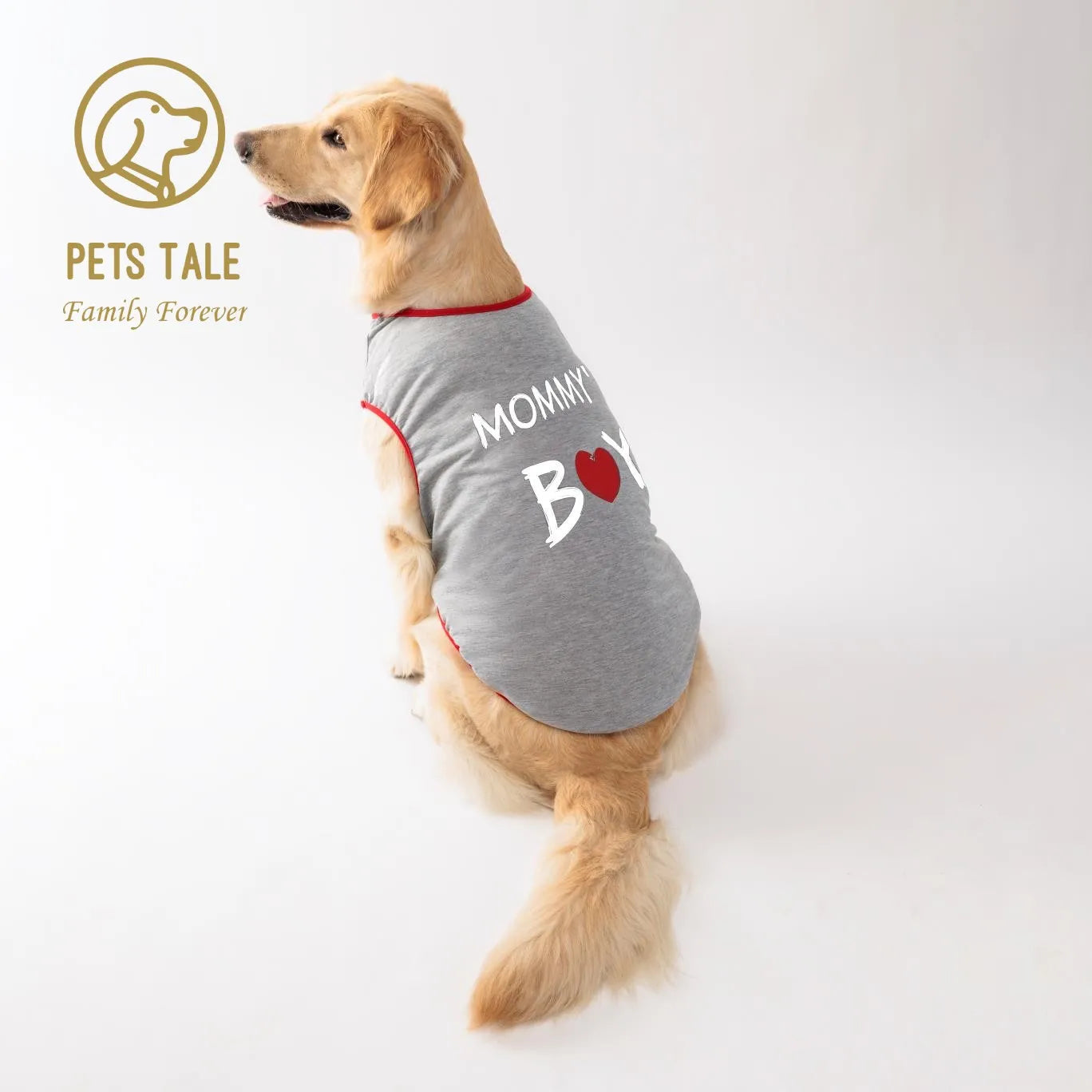 Dog T-Shirt with Cute Mommy Boy Print