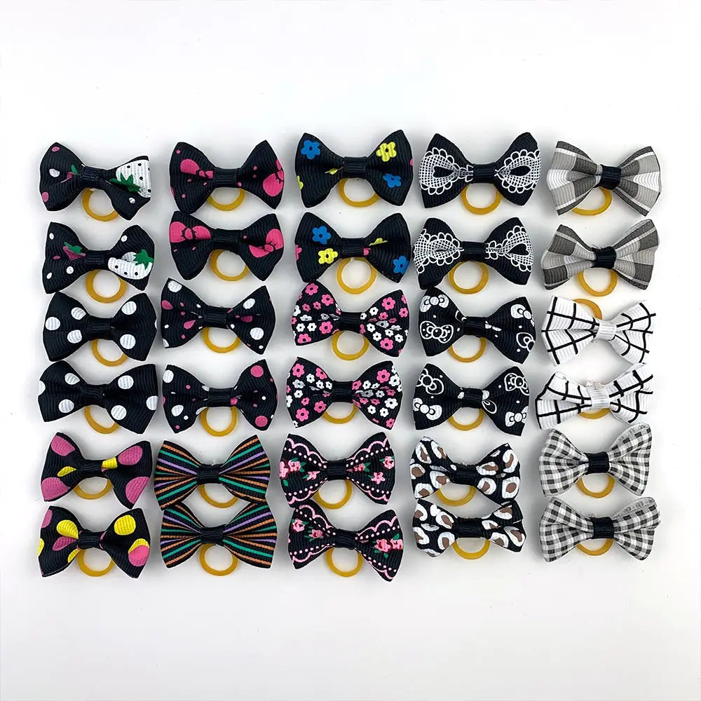 Cute Yorkie Headwear Pet Bows