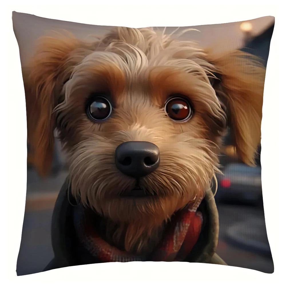 Cute Dog Throw Pillowcases