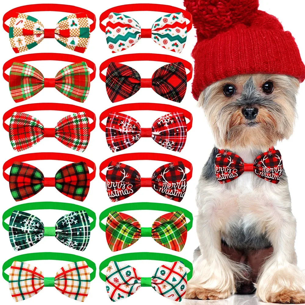 Christmas Dog Bows