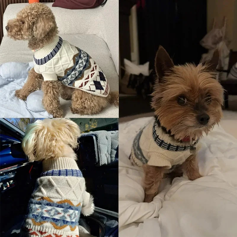 Turtleneck Knitted Winter Dog Clothes