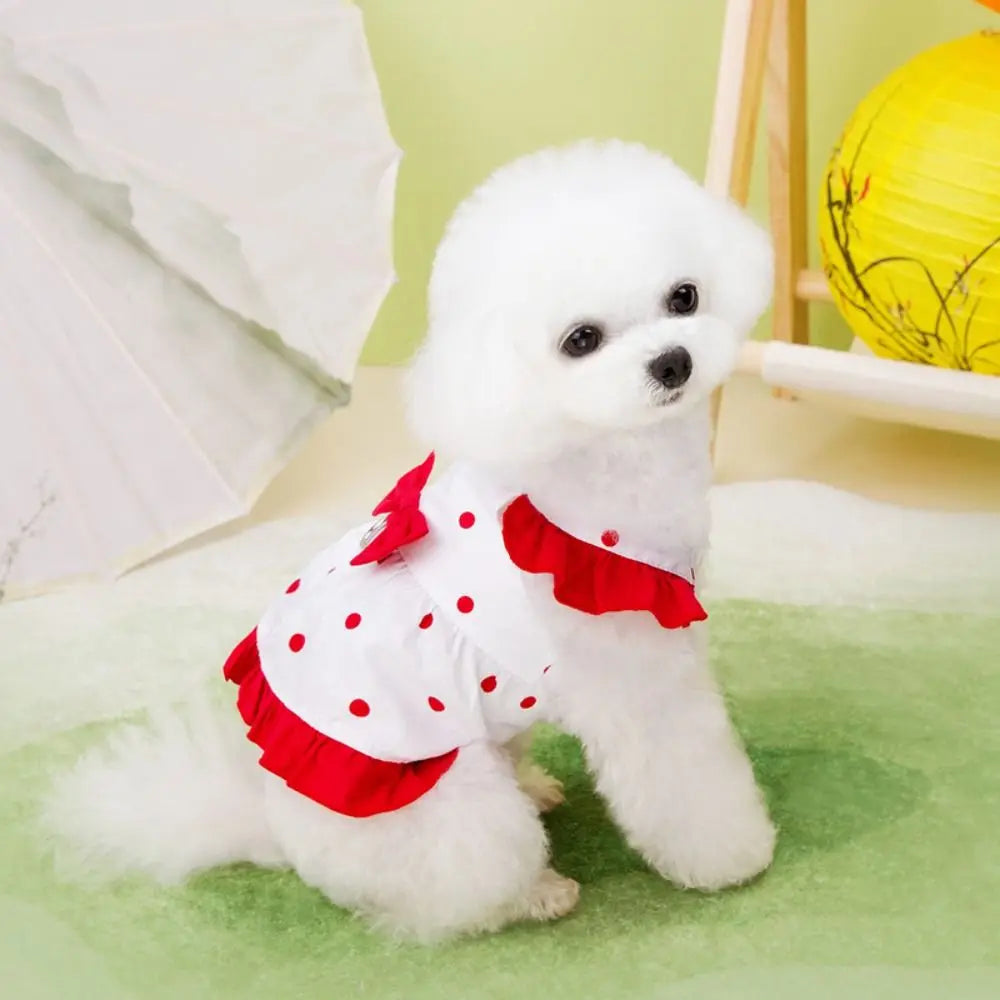 Pet Outfits Cute Dog Princess Dress Harness Breathable