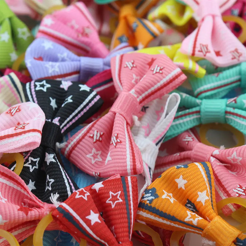 Cute Yorkie Headwear Pet Bows