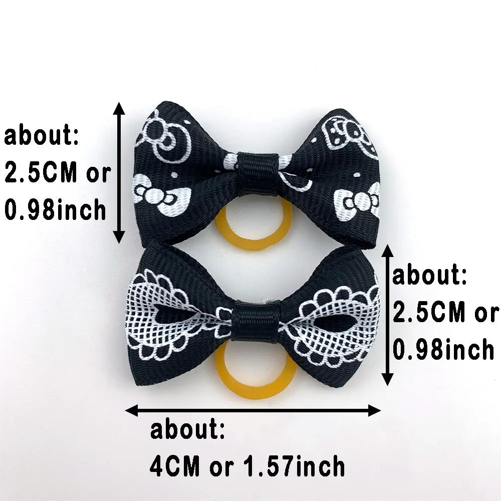 Cute Yorkie Headwear Pet Bows