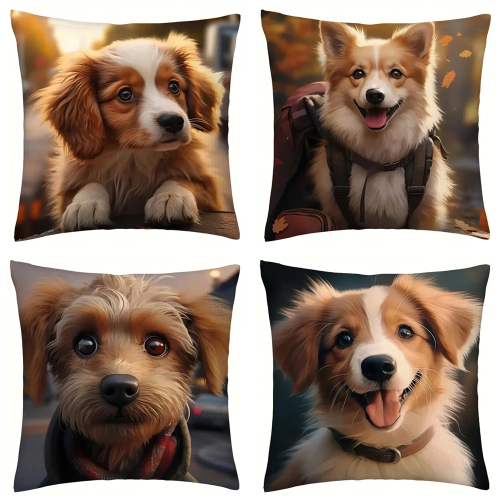 Cute Dog Throw Pillowcases