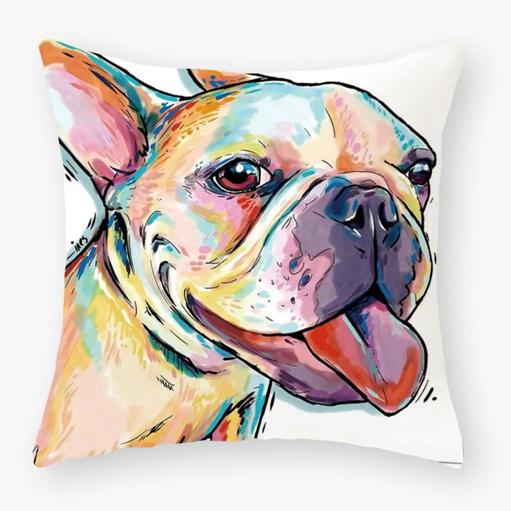 Cute Dog Yorkie Sofa Pillowcase