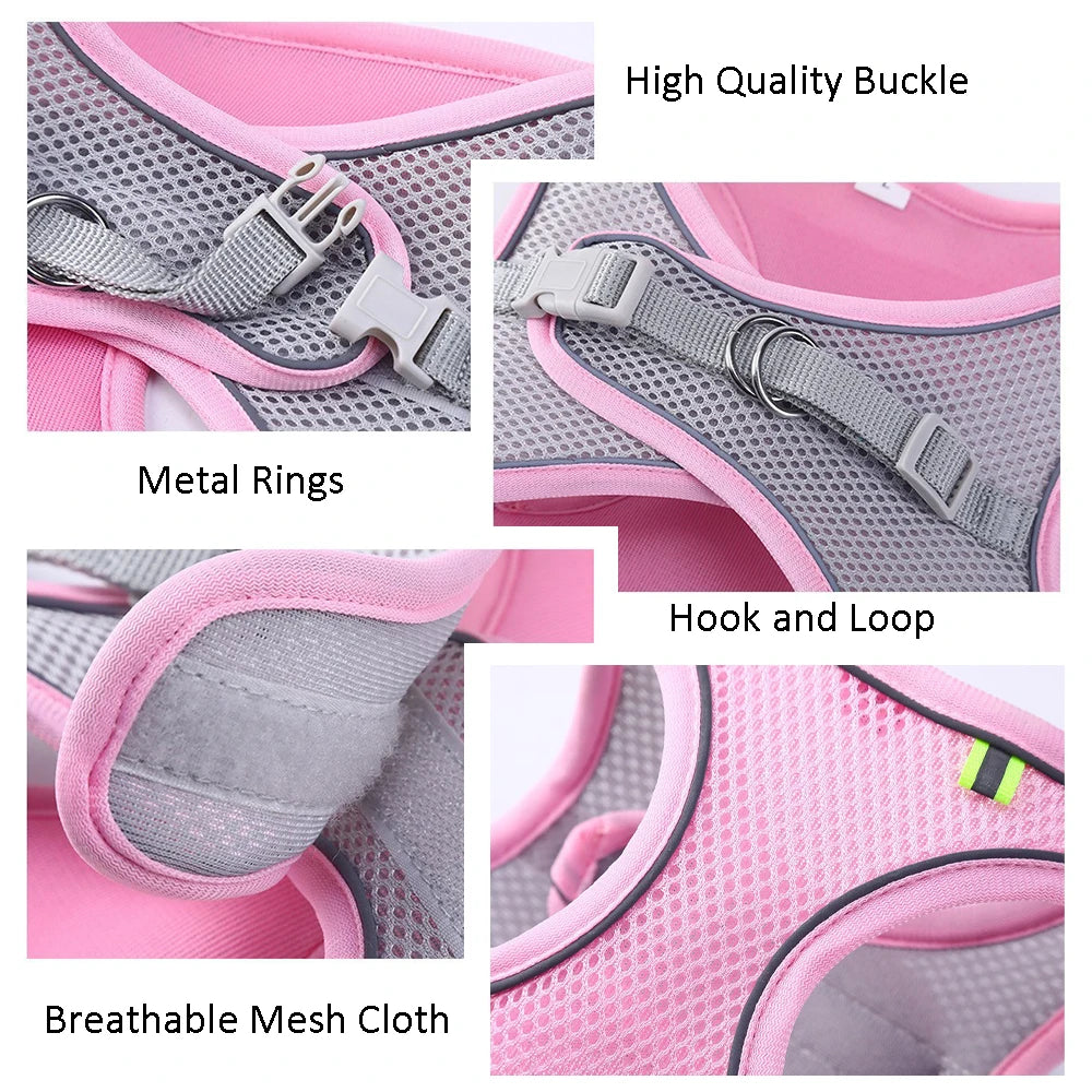 Breathable Adjustable Dog Harness Chest Vest