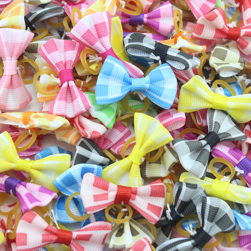 Cute Yorkie Headwear Pet Bows