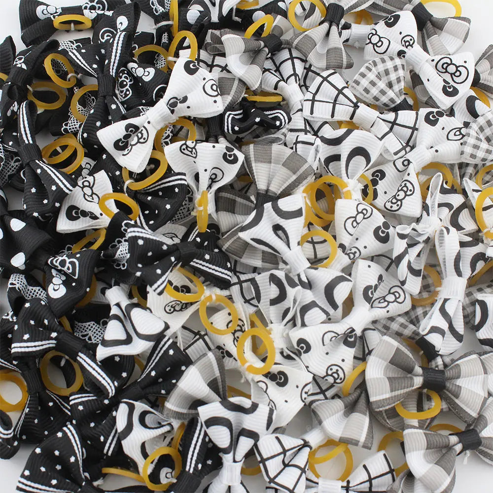 Cute Yorkie Headwear Pet Bows