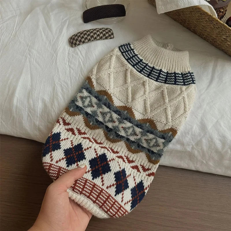 Turtleneck Knitted Winter Dog Clothes