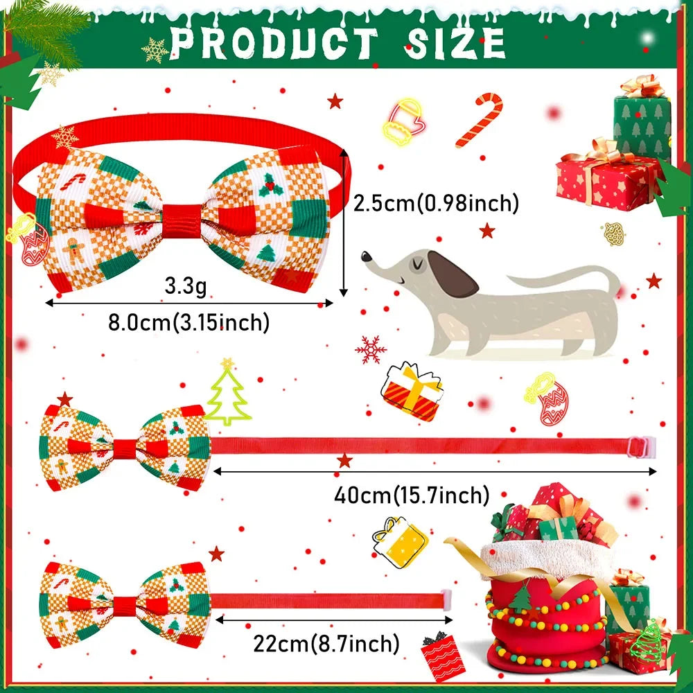 Christmas Dog Bows