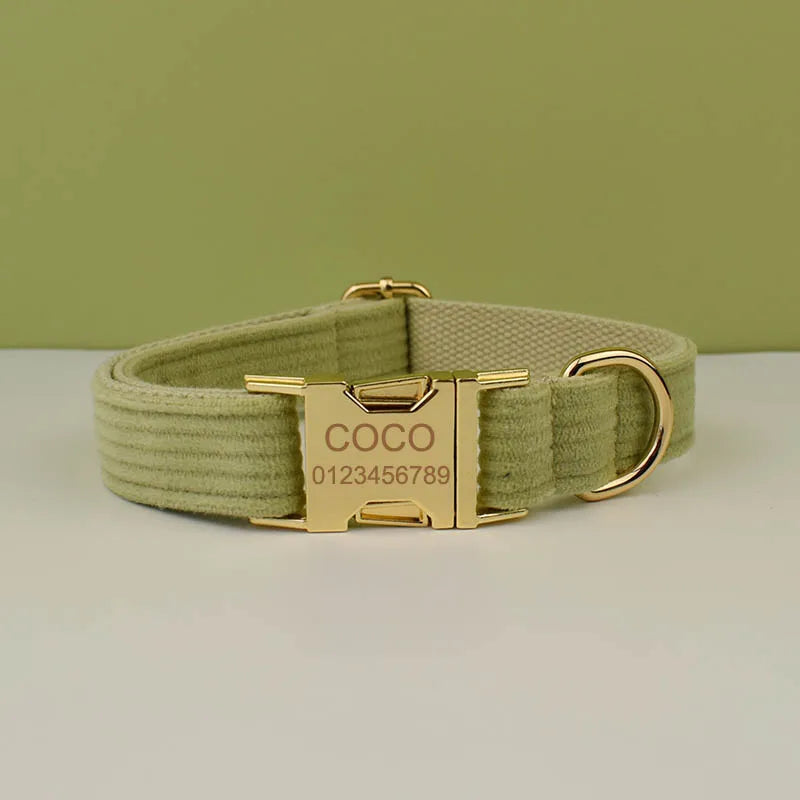 Dog Leash Corduroy Collar