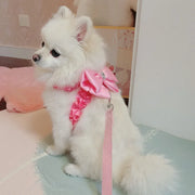 Yorkshire Pink Bow Harness Rope Set