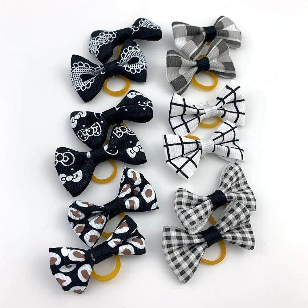 Cute Yorkie Headwear Pet Bows